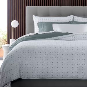 Sleep Number King Duvet Cover Set - Slate Blue Dash